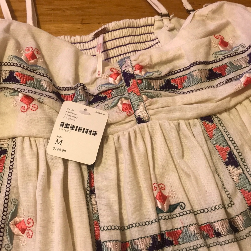 NWT Free People Embroidered Baby Doll Dress